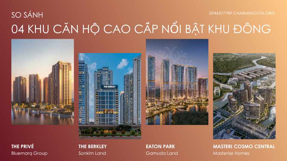 Những thông tin hữu ích về 04 dự án căn hộ cao cấp nổi bật tại Quận 2 (cũ) TPHCM