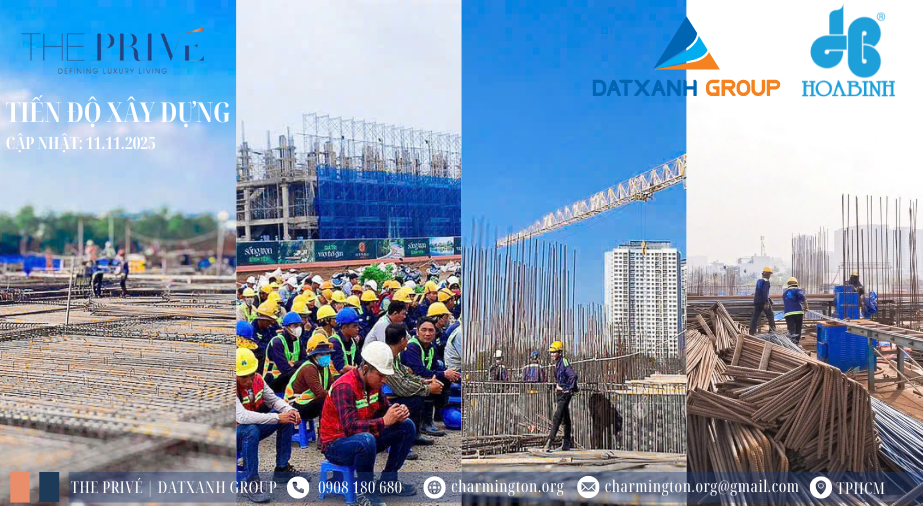 Nhìn lại tiến độ xây dựng Căn hộ hạng sang The Privé khi DatXanh Group tung ra tháp 11