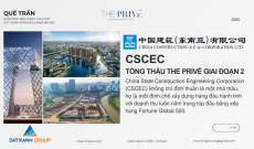 Đẳng cấp CSCEC: Tổng thầu Căn hộ hạng sang The Privé giai đoạn 2