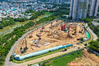 Hình ảnh cập nhật tiến độ xây dựng mới nhất Palm River ngày 16/06/2026