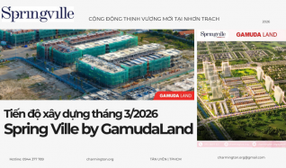 Tiến độ xây dựng Springville tháng 3/2026 mới nhất